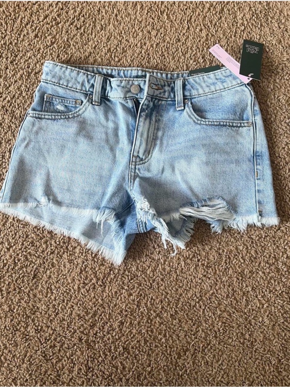 wild fable Light Wash Frayed Denim Shorts